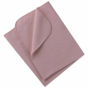 Wollfleece Decke rosa mit Muschelkante