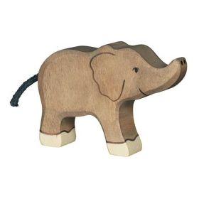 Holztier Elefant Rüssel hoch klein