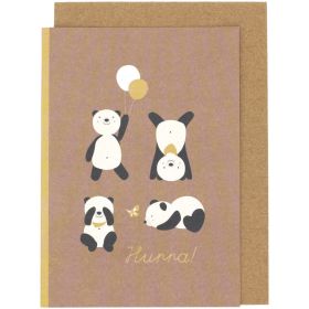 Geburtskarte Pandas rost