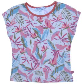 T-Shirt "Tropical" taupe-rosa 