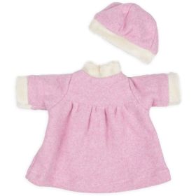 Puppenkleidung rosa Mantel & Mütze