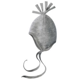 Wollfleece Mütze Baby grau