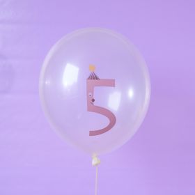 Luftballons mit Zahl "5" 12St.