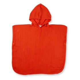 Poncho rusty red Musselin