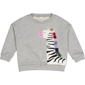 Sweatshirt "Zebra" hellgrau  