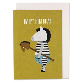 Geburtstagskarte Zebra "Happy Birthday"