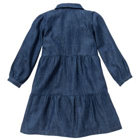 Mädchen Jeans-Kleid blau mélange