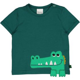 T-Shirt "Krokodil" dunkelgrün 