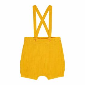 Träger-Shorts gelb Musselin