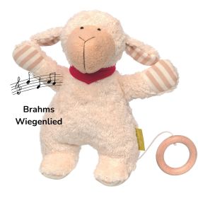 Spieluhr Schaf weiß | Brahms Wiegenlied