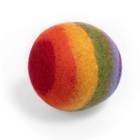 Filzball Regenbogen aus Wolle
