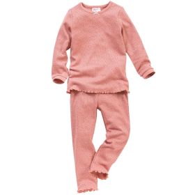Schlafanzug Waffelpiqué rosa